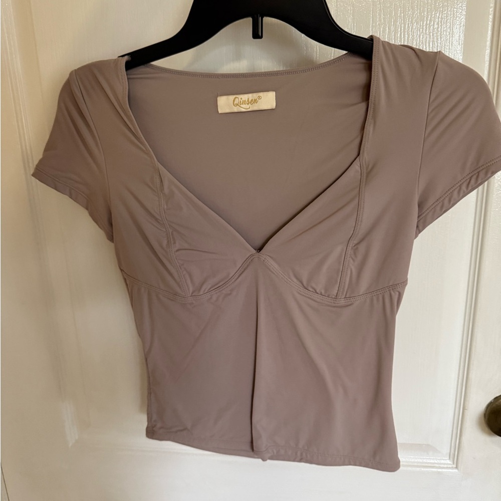 Double Lined V Neck Top